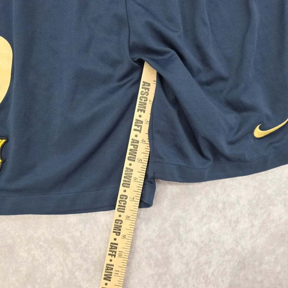 Nike FC Barcelona Navy Blue Soccer Shorts #9 Dazzle Athletic Lightweight Shorts